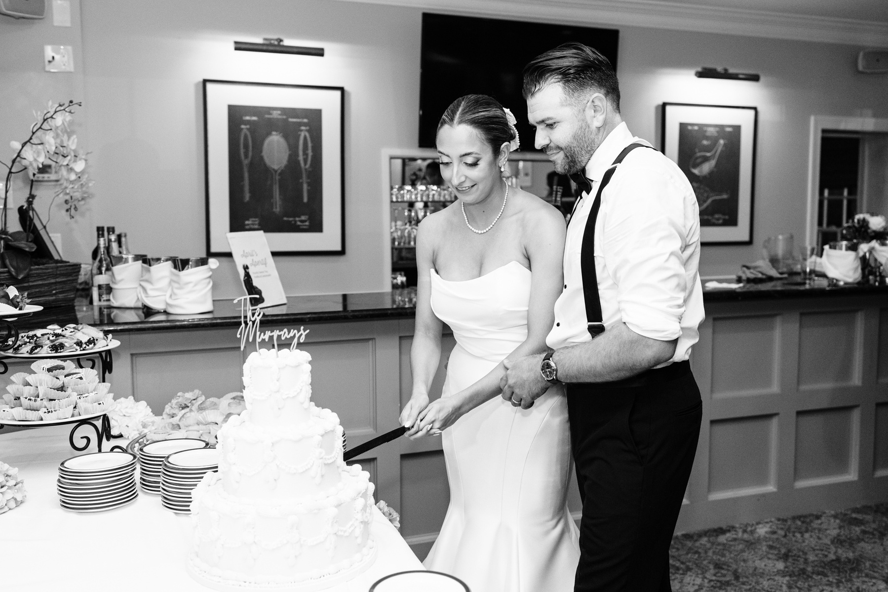 cake cutting wedding reception at glenhardie country club near philadelphia pennsylvania main line chester county