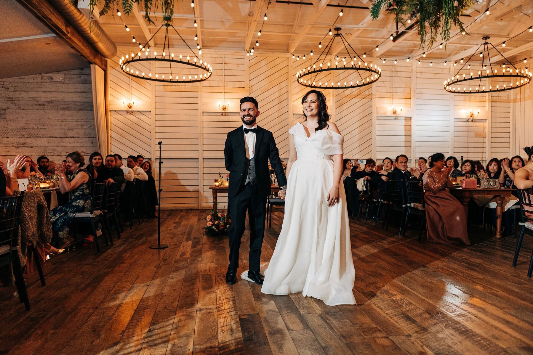 wedding reception at terrain delval venue near philadelphia by documentary style wedding photographer first dance