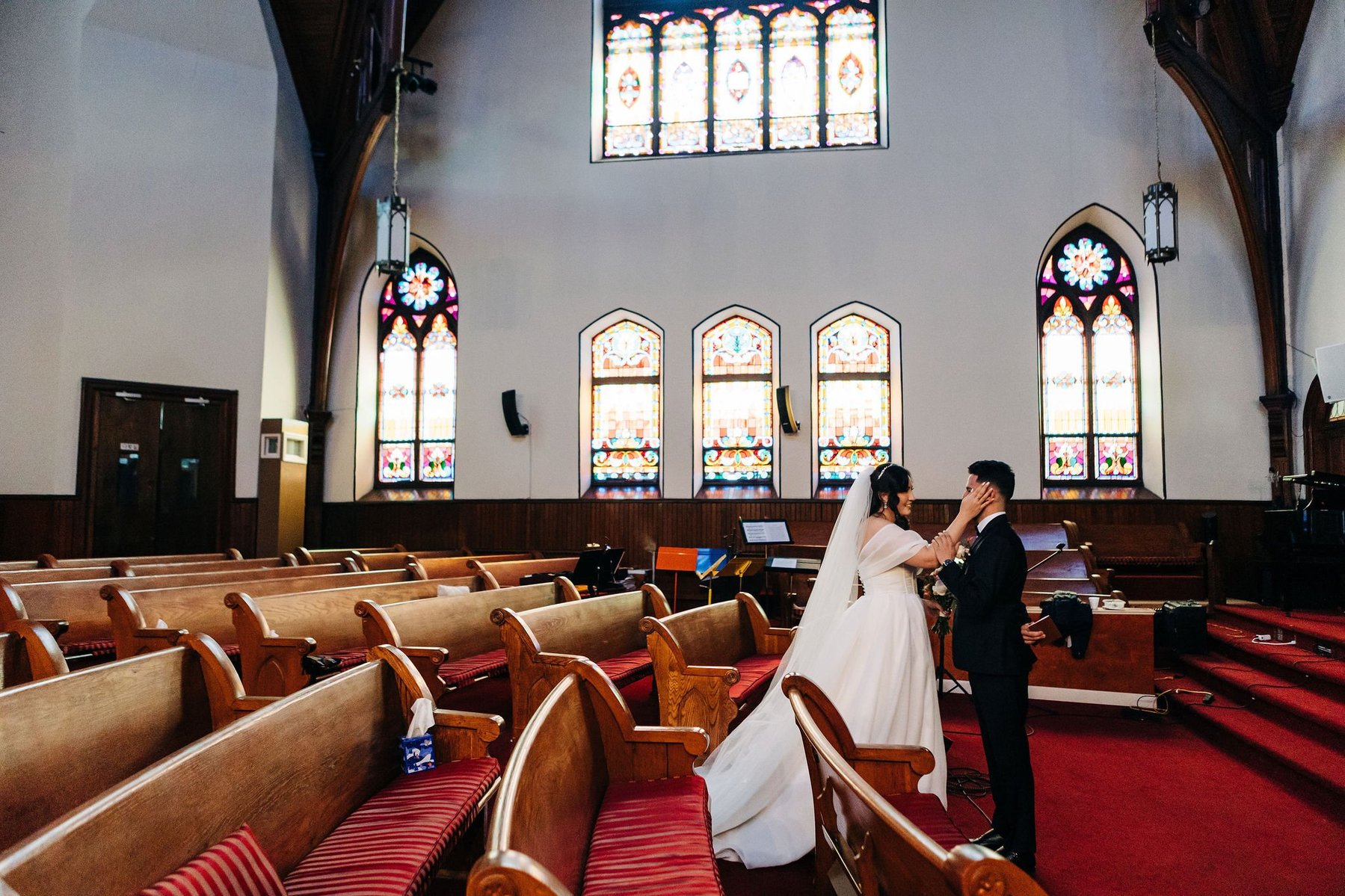 wedding day private first look with bride and groom philadelphia wedding photographer
