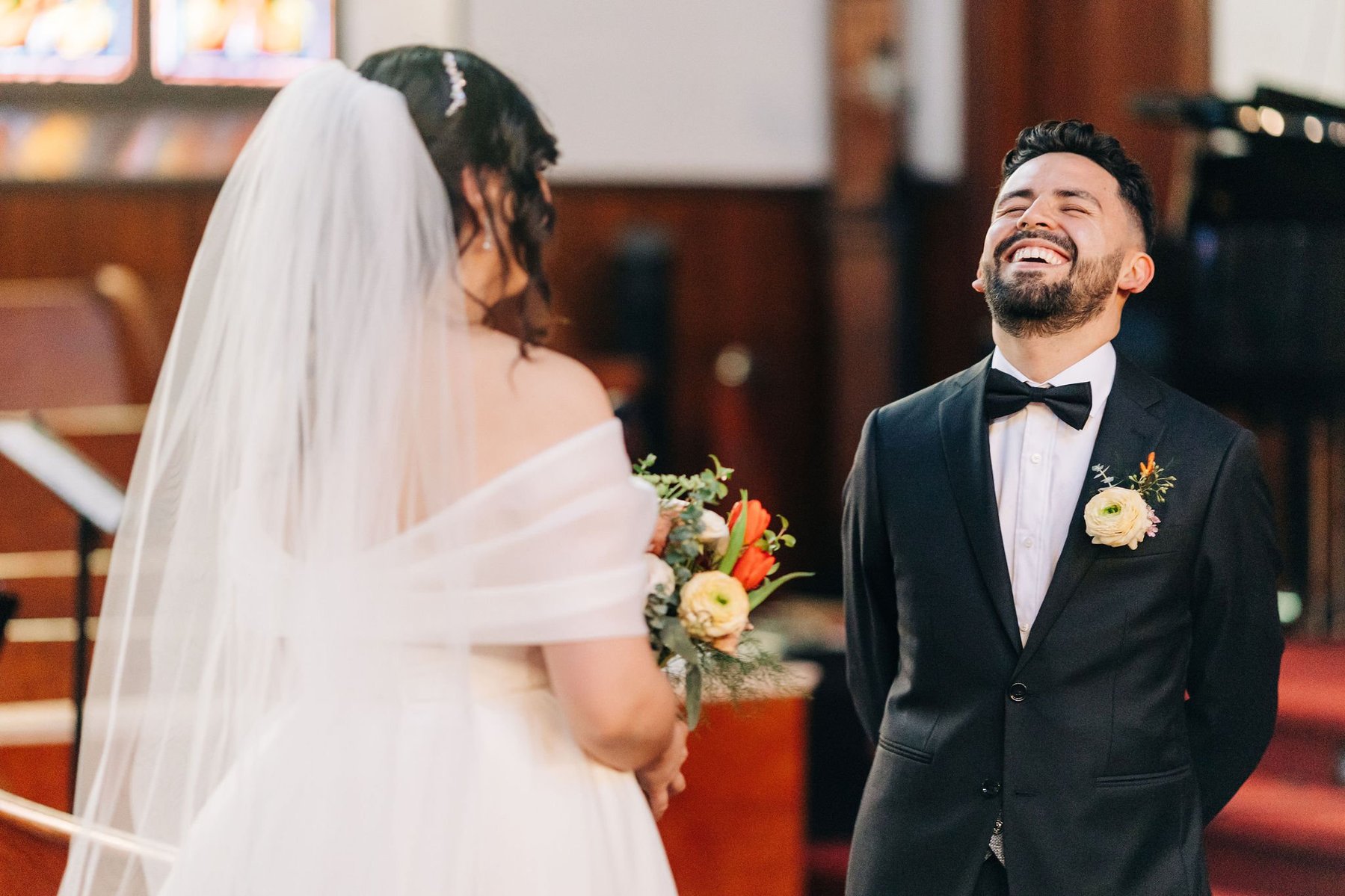 wedding day private first look with bride and groom philadelphia wedding photographer