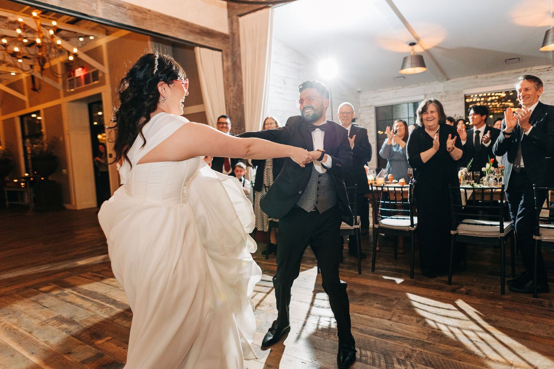wedding reception at terrain delval venue near philadelphia by documentary style wedding photographer