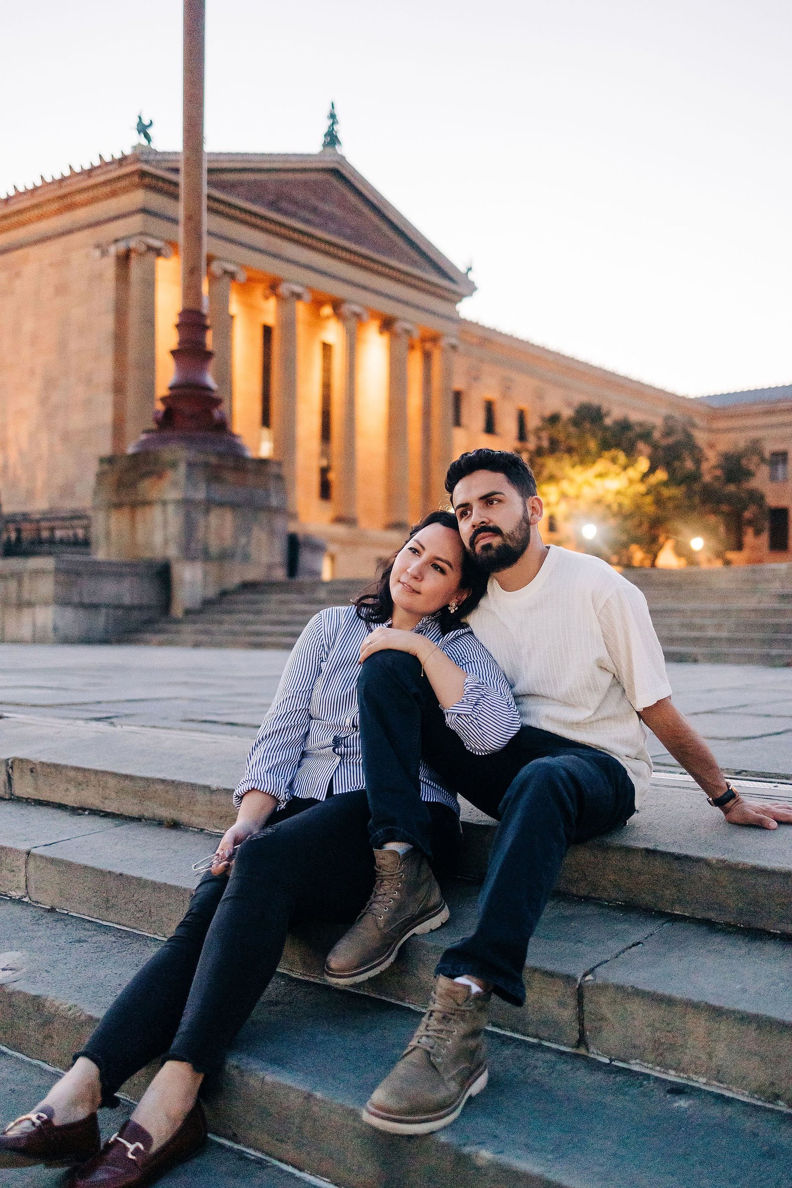 Philadelphia Museum of Art engagement photography
