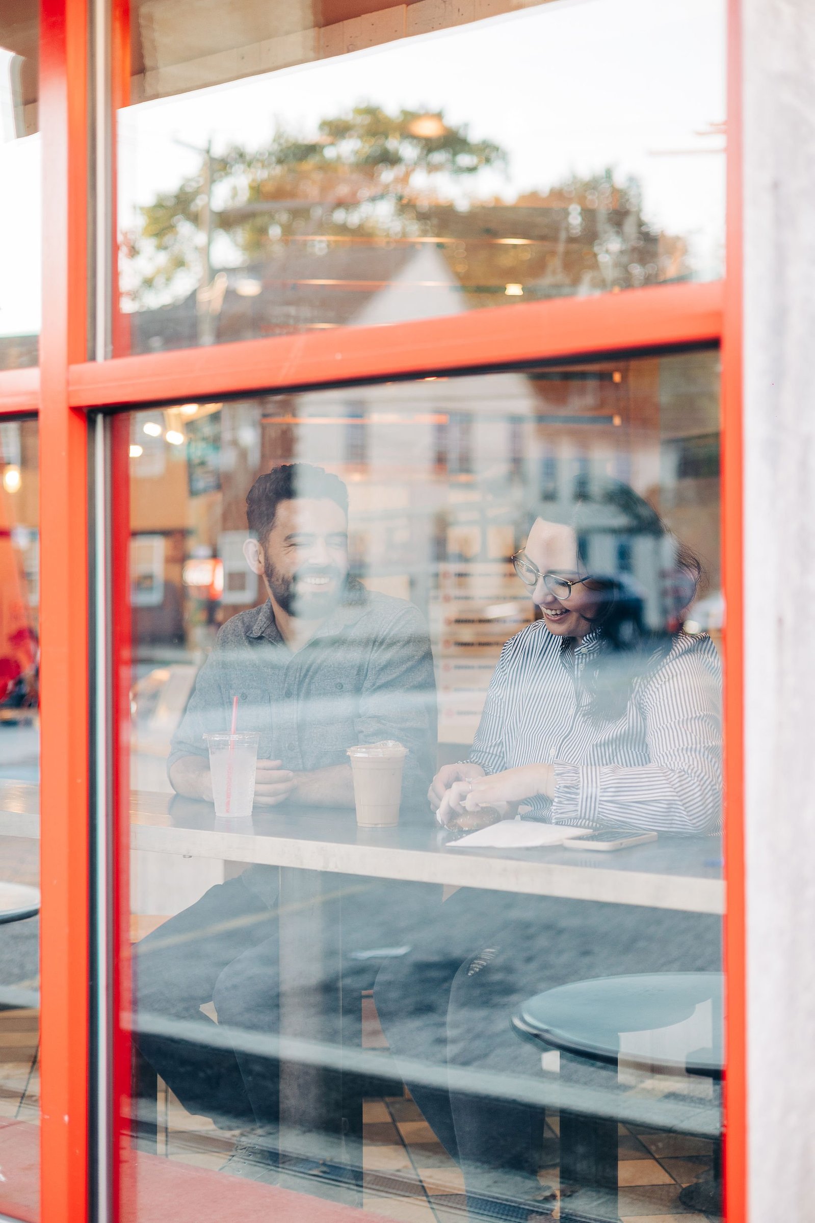 Philly engagement photos at Federal Donuts