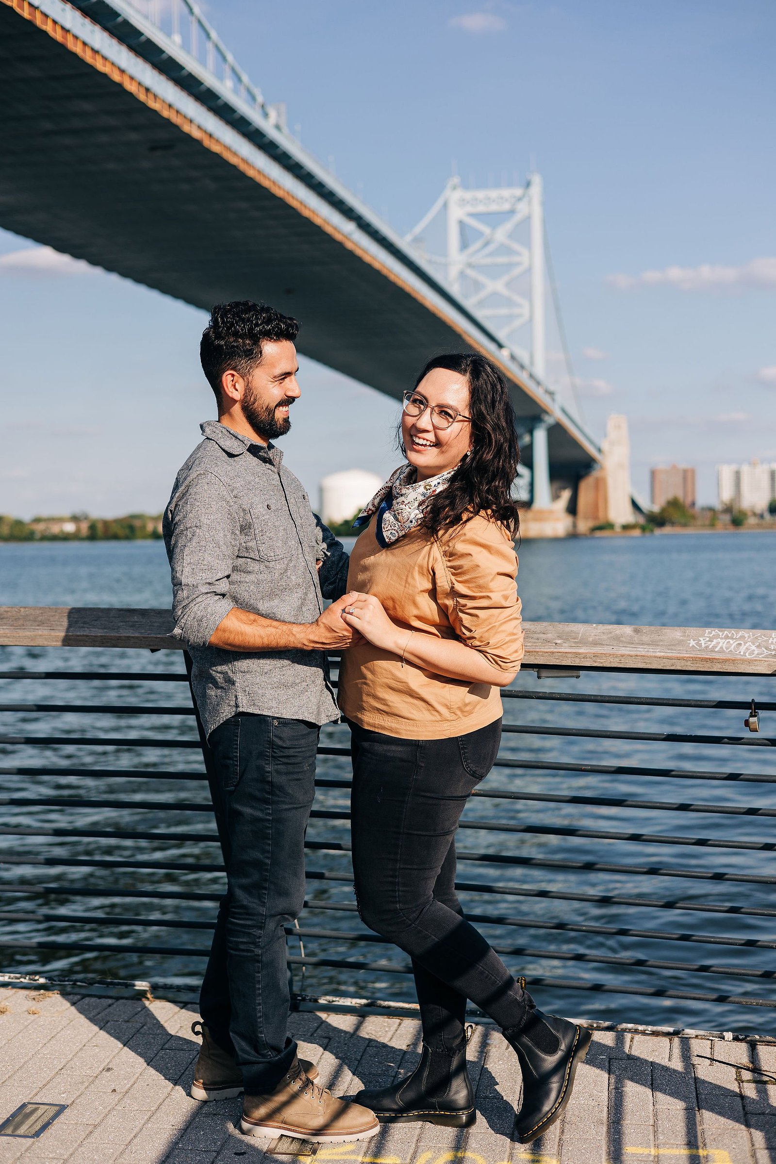 Philadelphia engagement photography session at Cherry Street Pier 