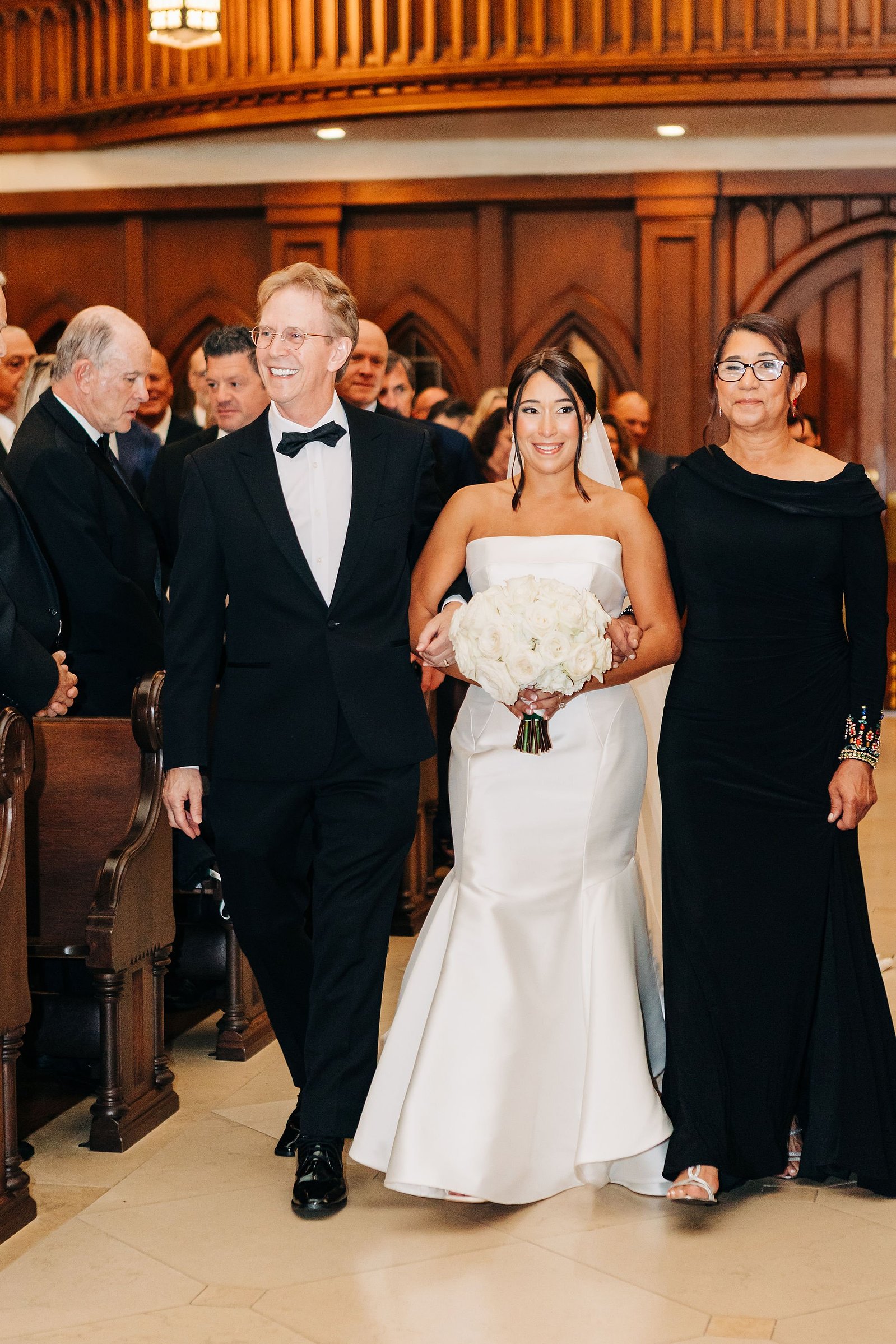 lambertville new jersey church wedding ceremony bride walking down the aisle