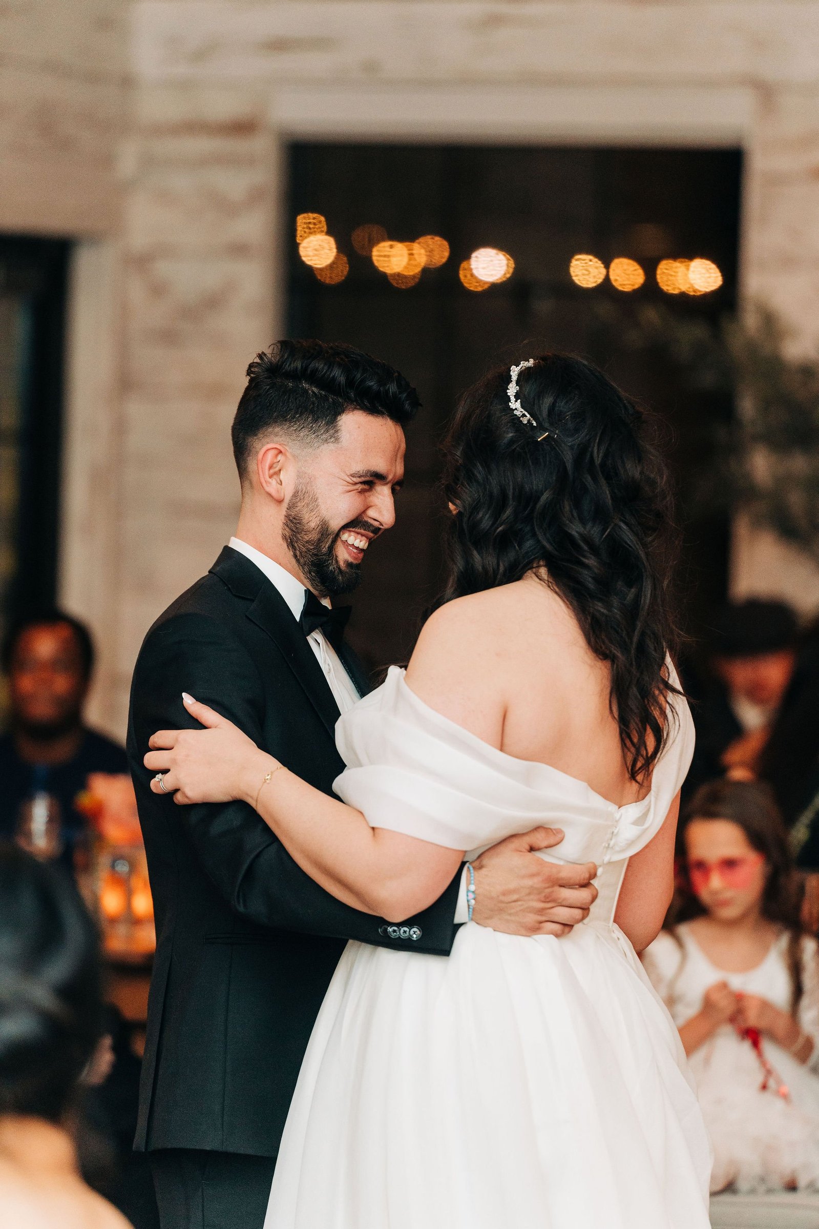 wedding reception at terrain delval venue near philadelphia by documentary style wedding photographer first dance