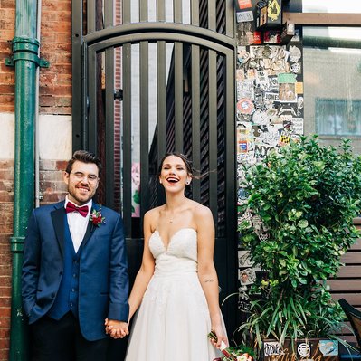 vaux studio center city philadelphia micro wedding photos at graffiti bar