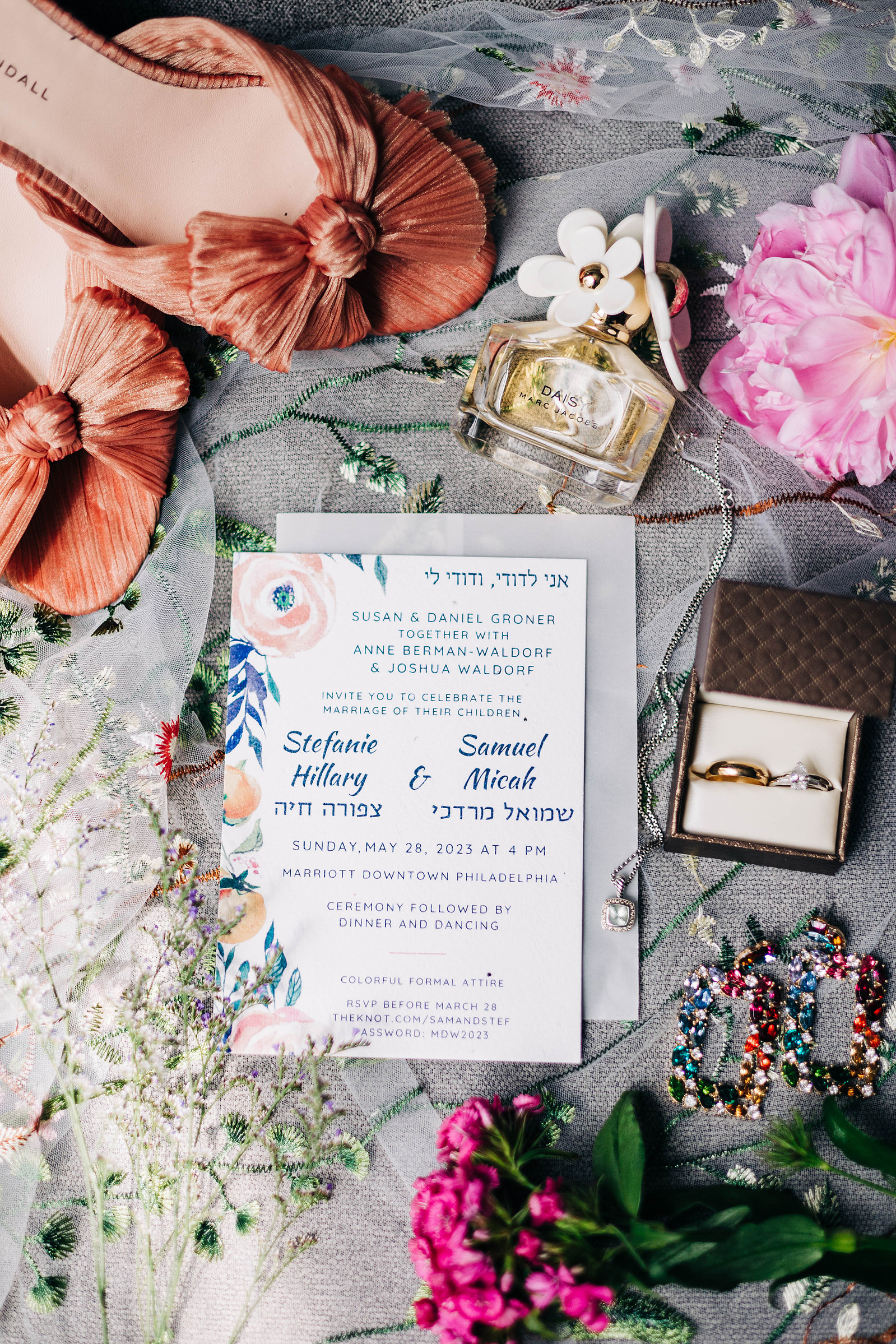 colorful boho wedding detail inspo