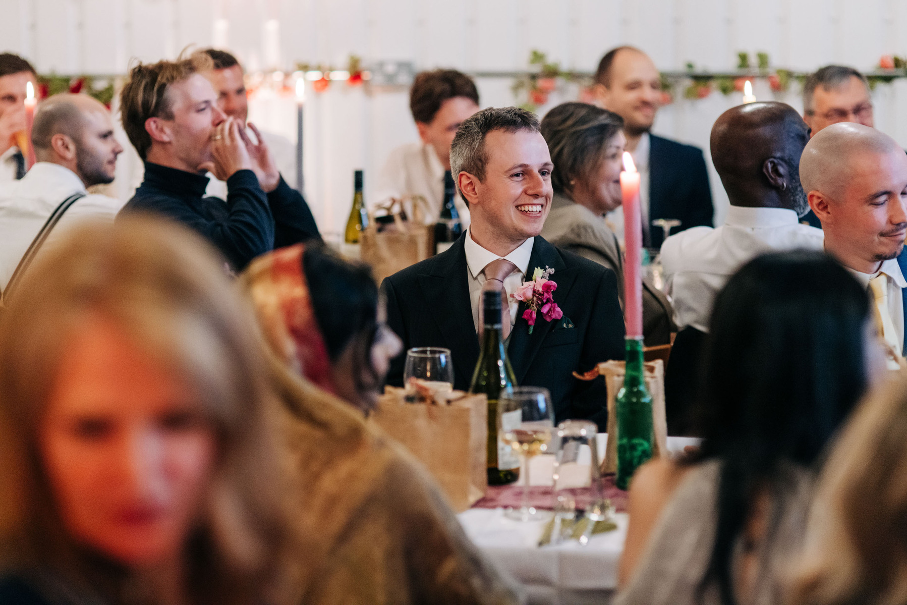 amp studios london wedding reception party dinner candid documentary wedding photography