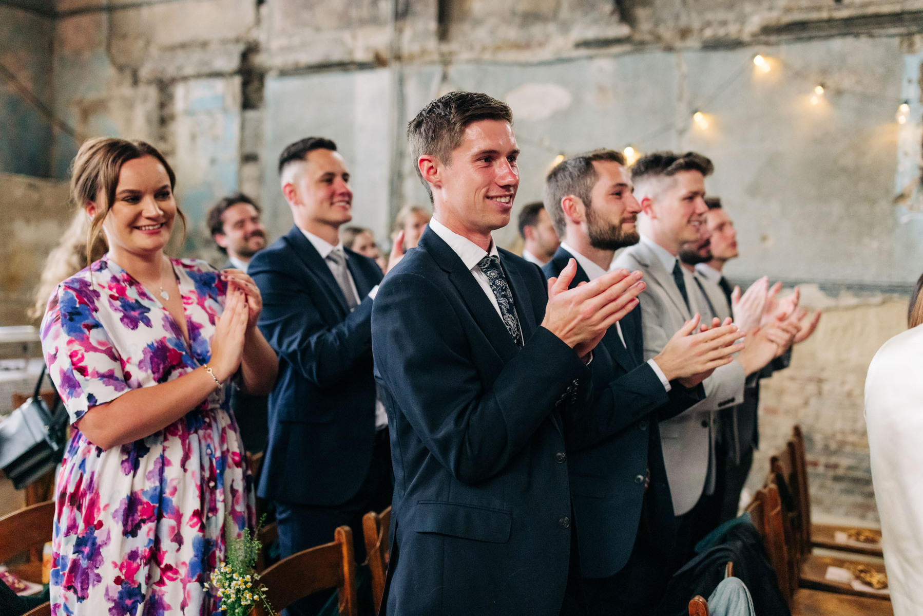 colorful multicultural british indian wedding ceremony at asylum chapel in london england UK wedding