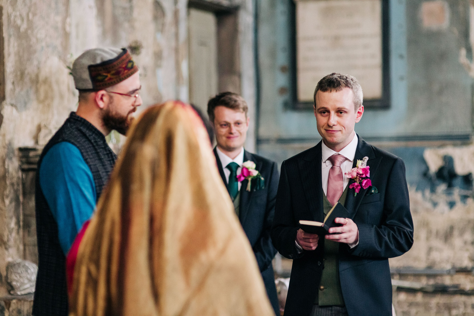 colorful multicultural british indian wedding at asylum chapel and amp studios in london england UK wedding