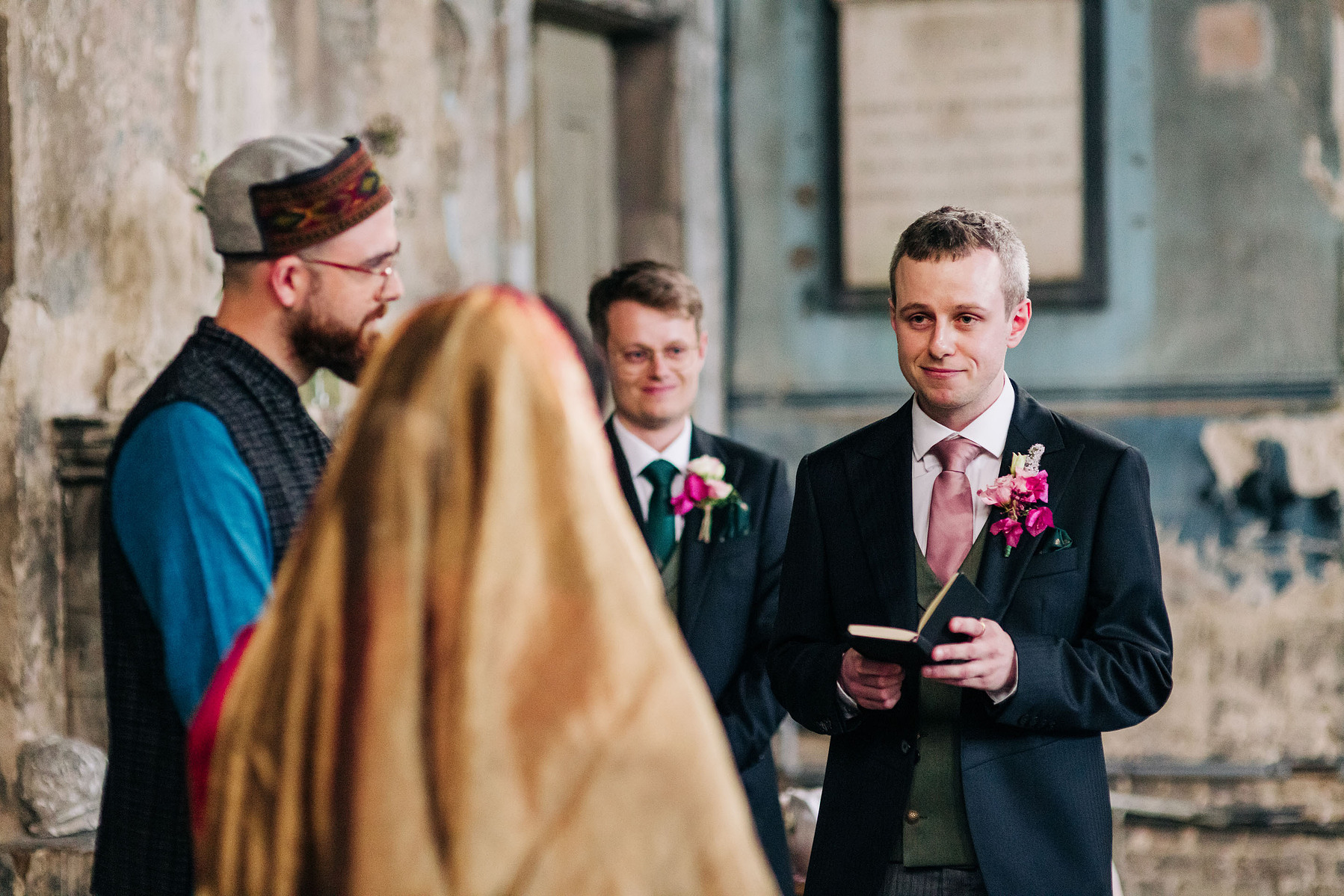 colorful multicultural british indian wedding at asylum chapel and amp studios in london england UK wedding