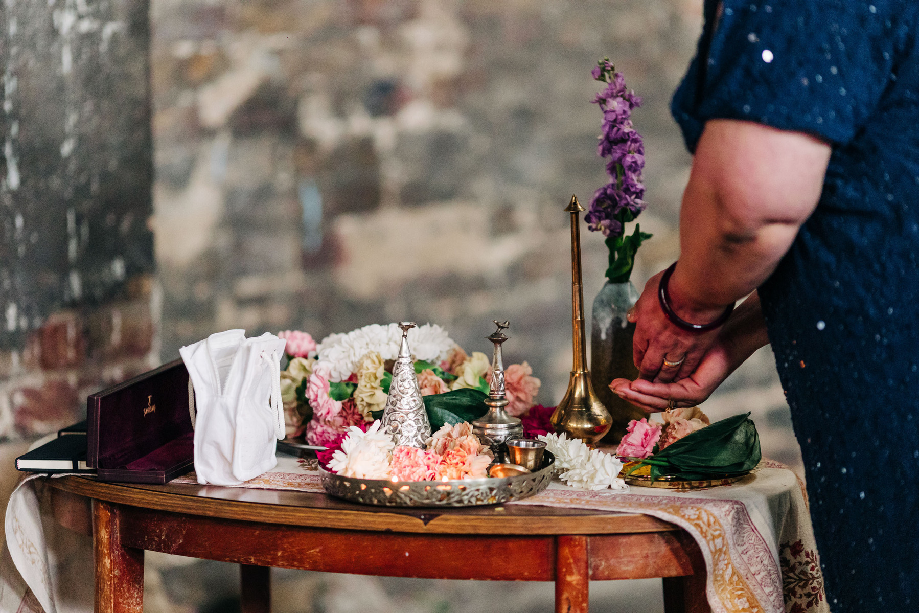 colorful multicultural british indian wedding ceremony at asylum chapel in london england UK wedding