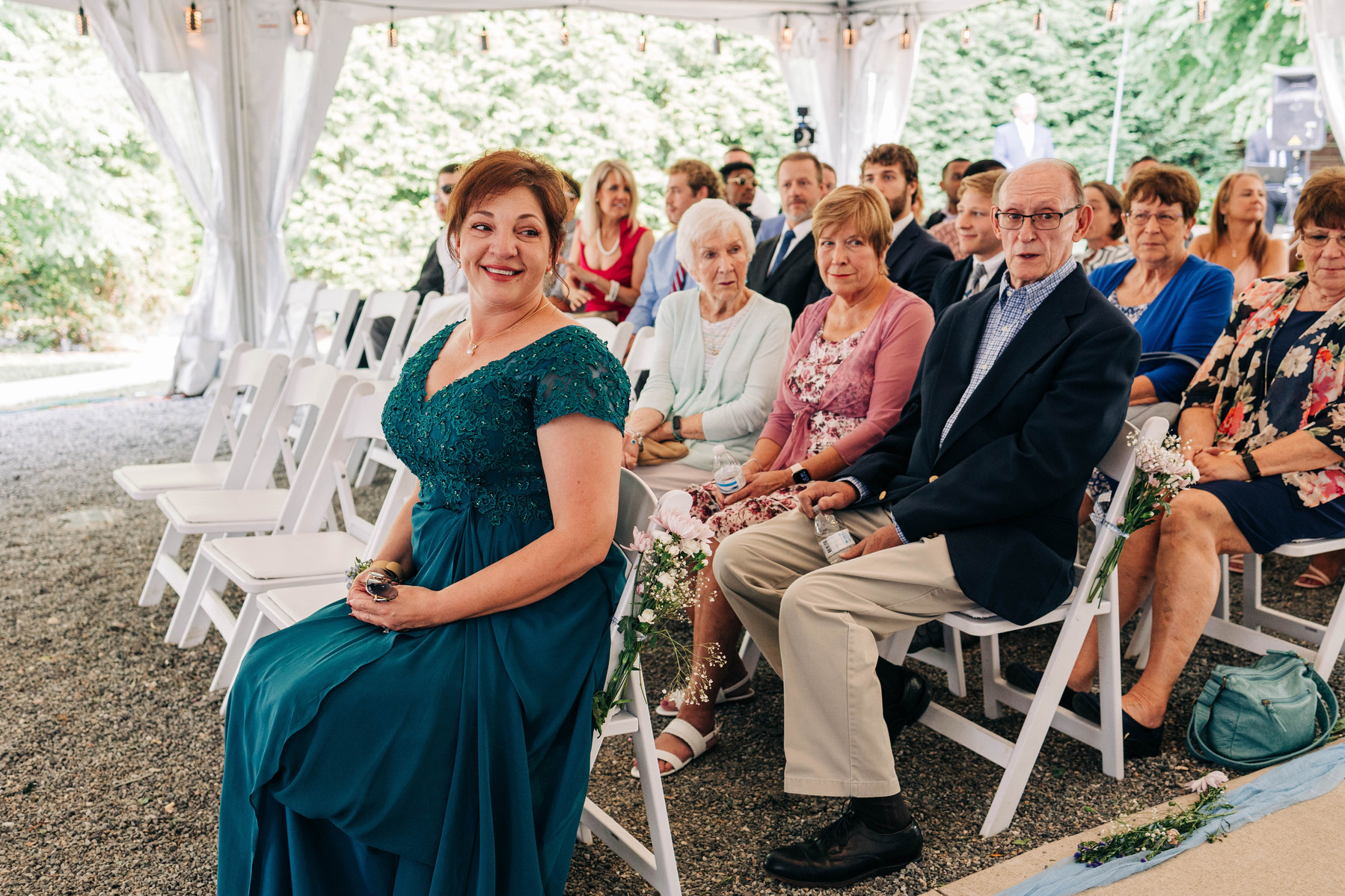 guests watching wedding ceremony