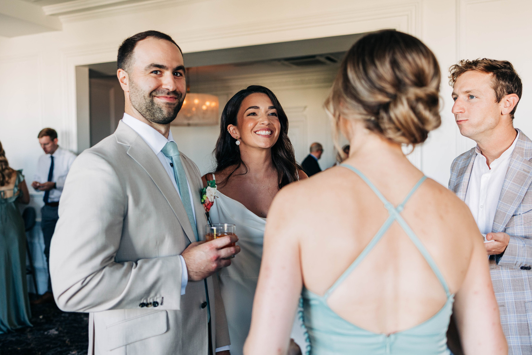 wedding cocktail hour at the downtown club by cescaphe in philadelphia