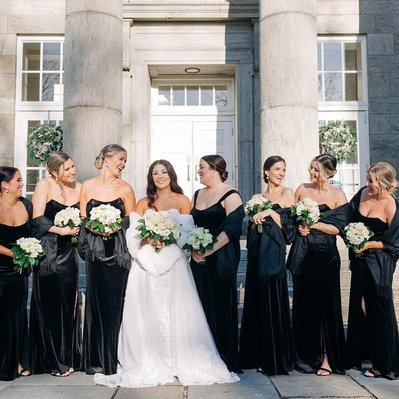 bridal party the ballroom at ellis preserve finley catering wedding photography