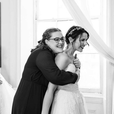 getting ready at vaux studio center city philadelphia micro wedding