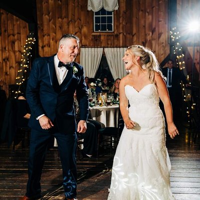 bride dancing with her father at melhorn manor wedding reception