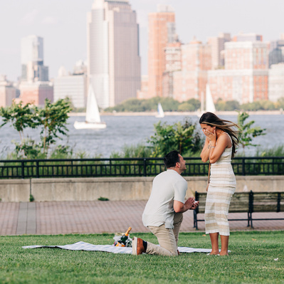 Liberty State Park Jersey City New York City Proposal Engagement Photo Shoot