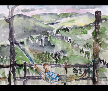 'Salento' Colombia, Water Colour on Paper