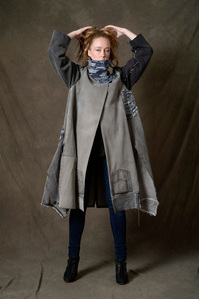 Vincent Coat by #lozlimited Australia - call 0431 741 739
model: Sam Frew - photography Terence Bogue  0412 977 511
http://eluxemagazine.com/fashion/upcycled-patchwork-jeans/