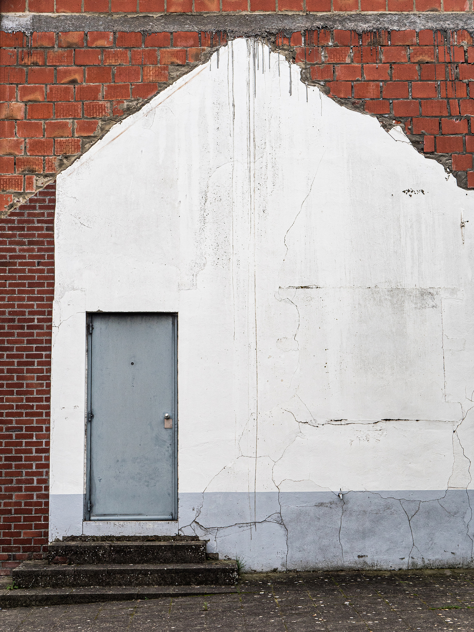 Un mur de maison dans un village. Celles en Belgique.