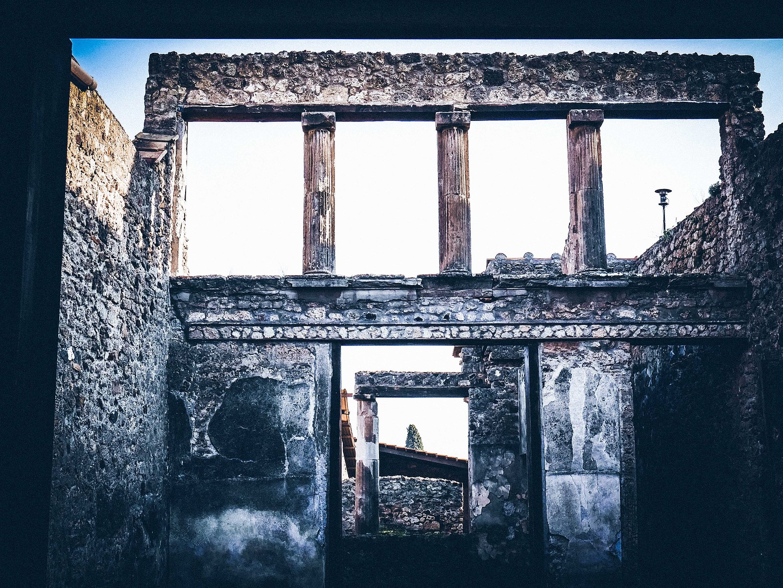 Des ruines dans Pompéi.