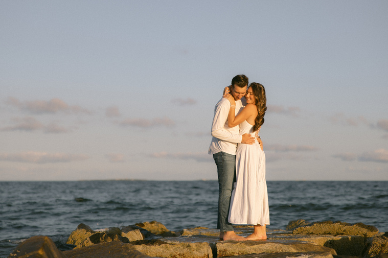Carson Holmes Photography. New england wedding photography. Luxury wedding photography. Ocean engagement new england photography. Film inspired wedding photography. 