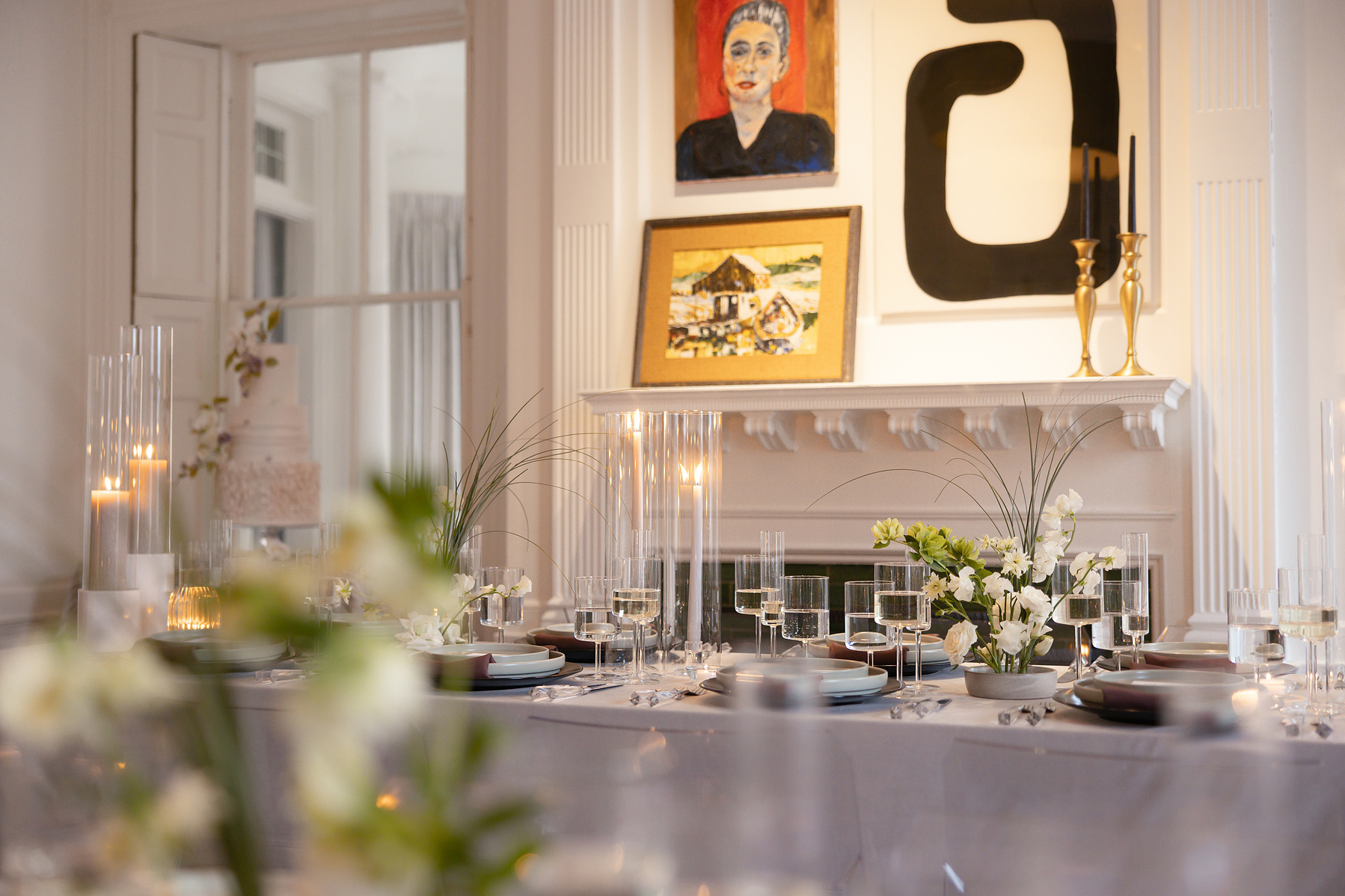 Luxury wedding details at The Blind Tiger hotel, styled by By Emma B in Portland, Maine.