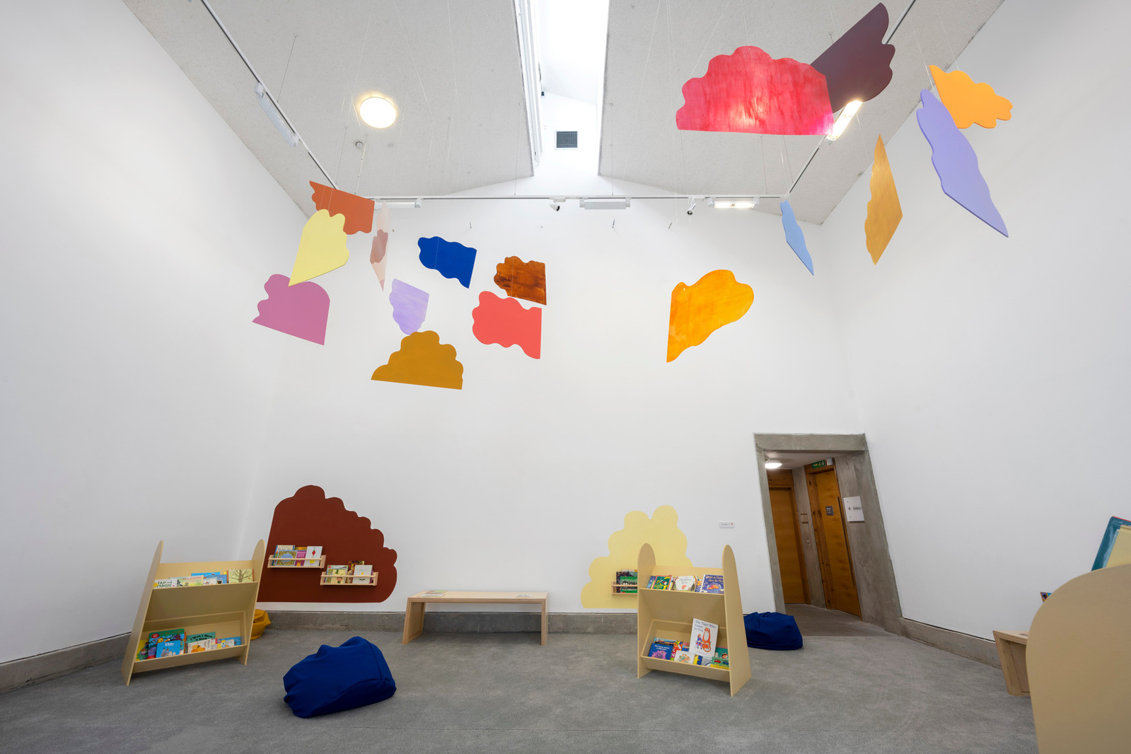 Colourful hanging mobile installation at Bluecoat Gallery by Millie Toyin Olateju 
