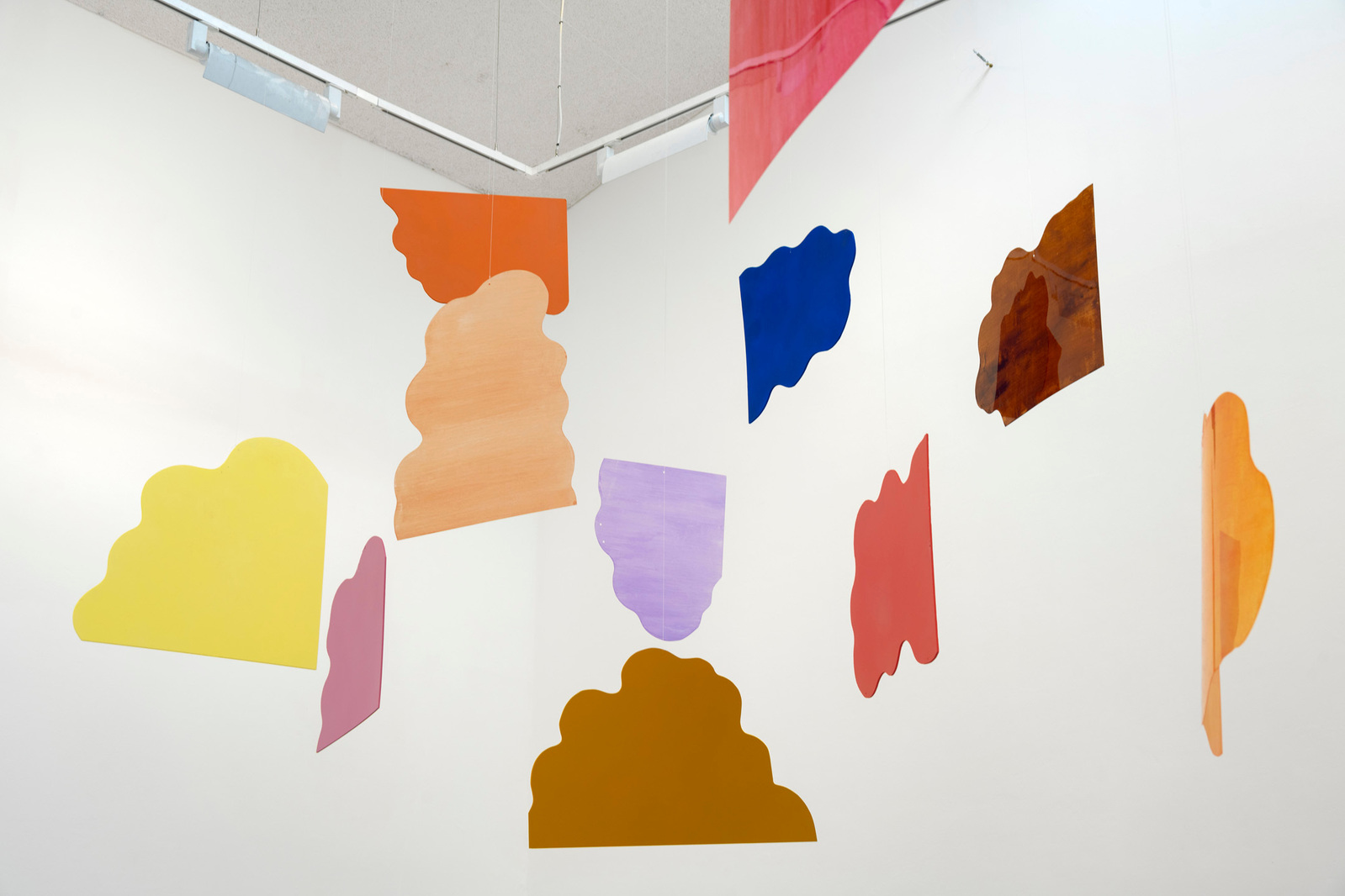 Colourful mobile installation at Bluecoat Gallery Liverpool by Millie Toyin Olateju 