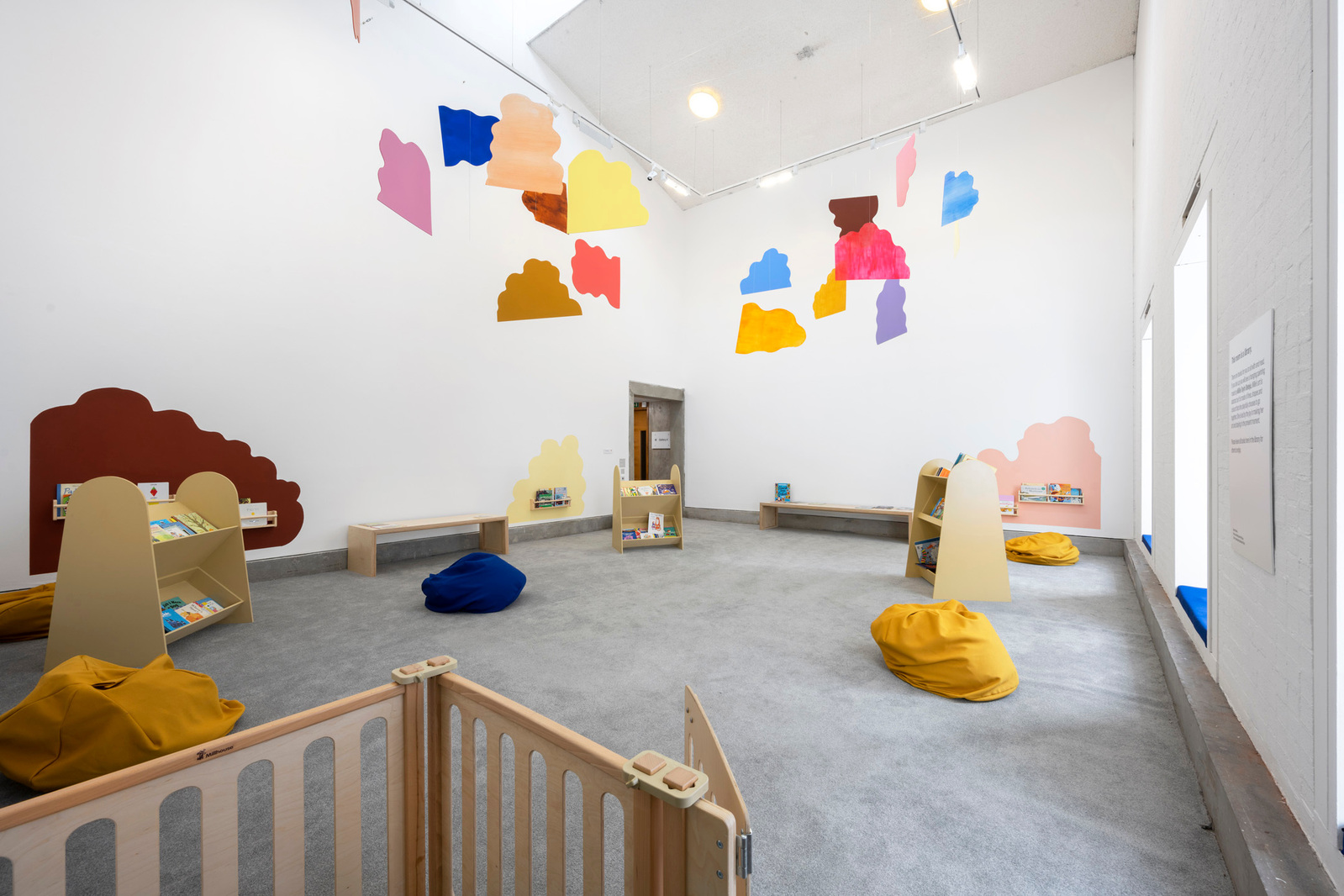 Colourful abstract mobile installation at Bluecoat Gallery by Millie Toyin Olateju 
