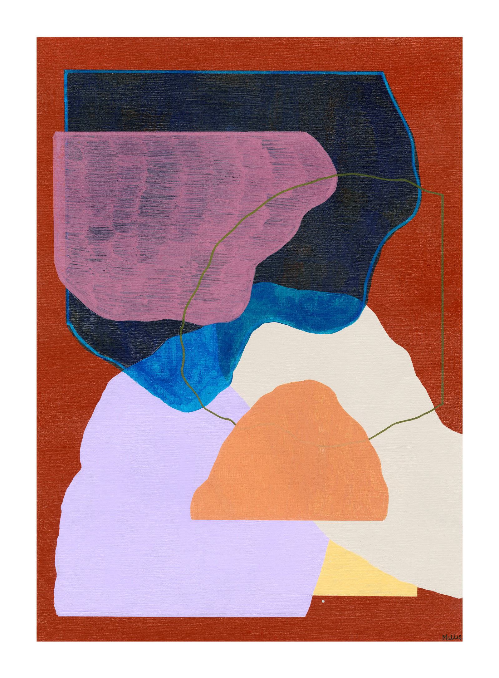 Abstract acrylic Painting by artist Millie Toyin Olateju. 