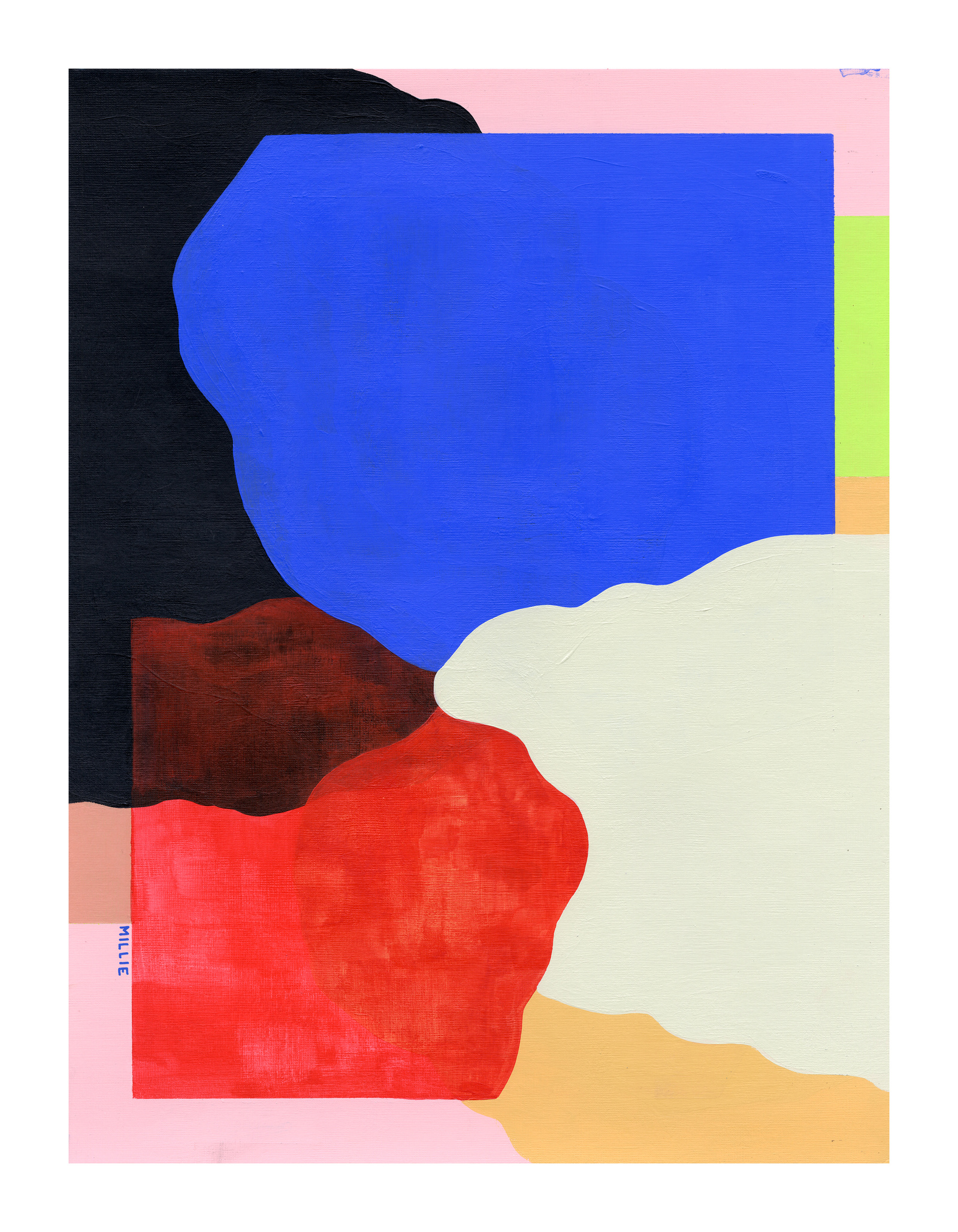 Abstract acrylic Painting by artist Millie Toyin Olateju. 