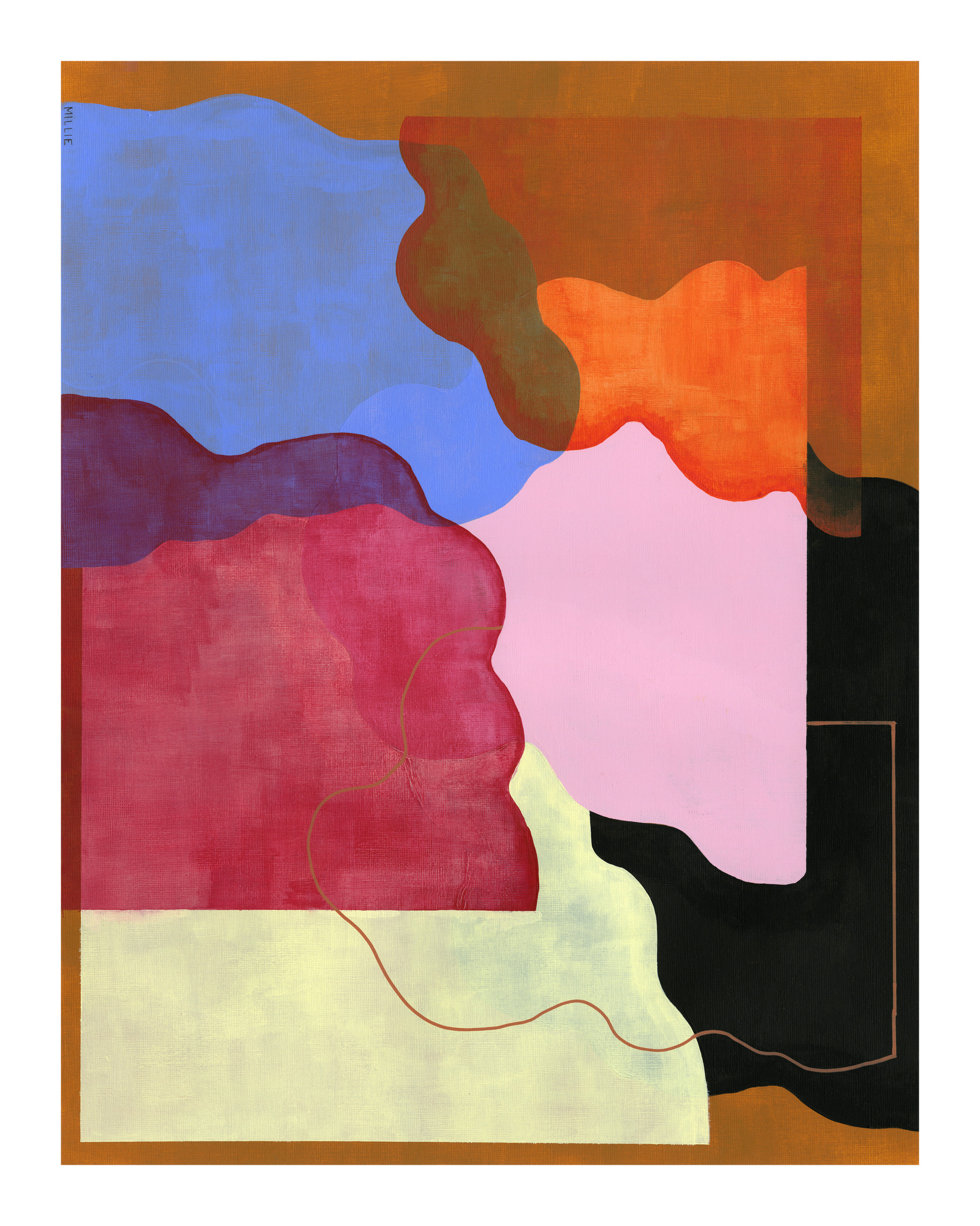 Abstract acrylic Painting by artist Millie Toyin Olateju. 