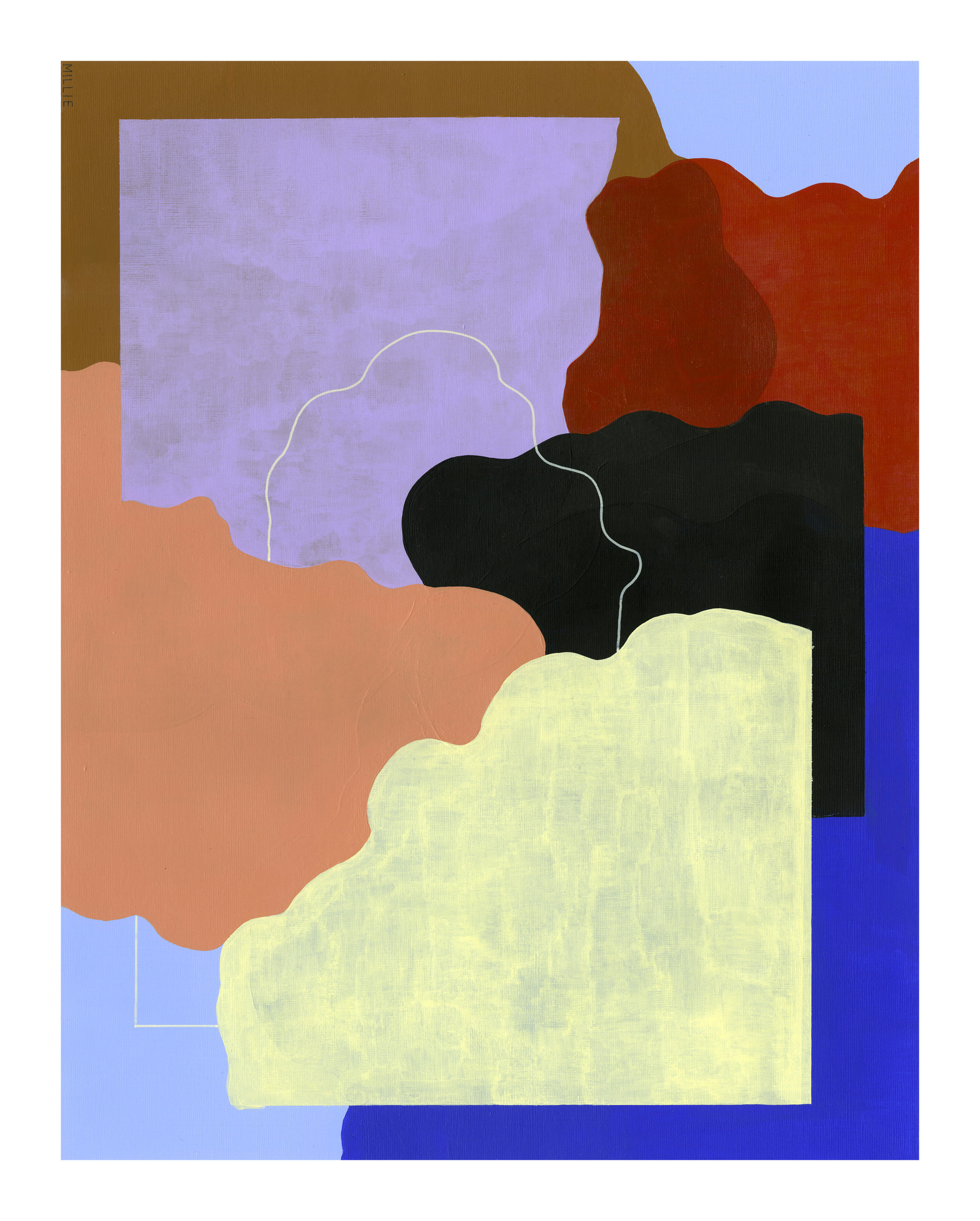 Abstract acrylic Painting by artist Millie Toyin Olateju. 