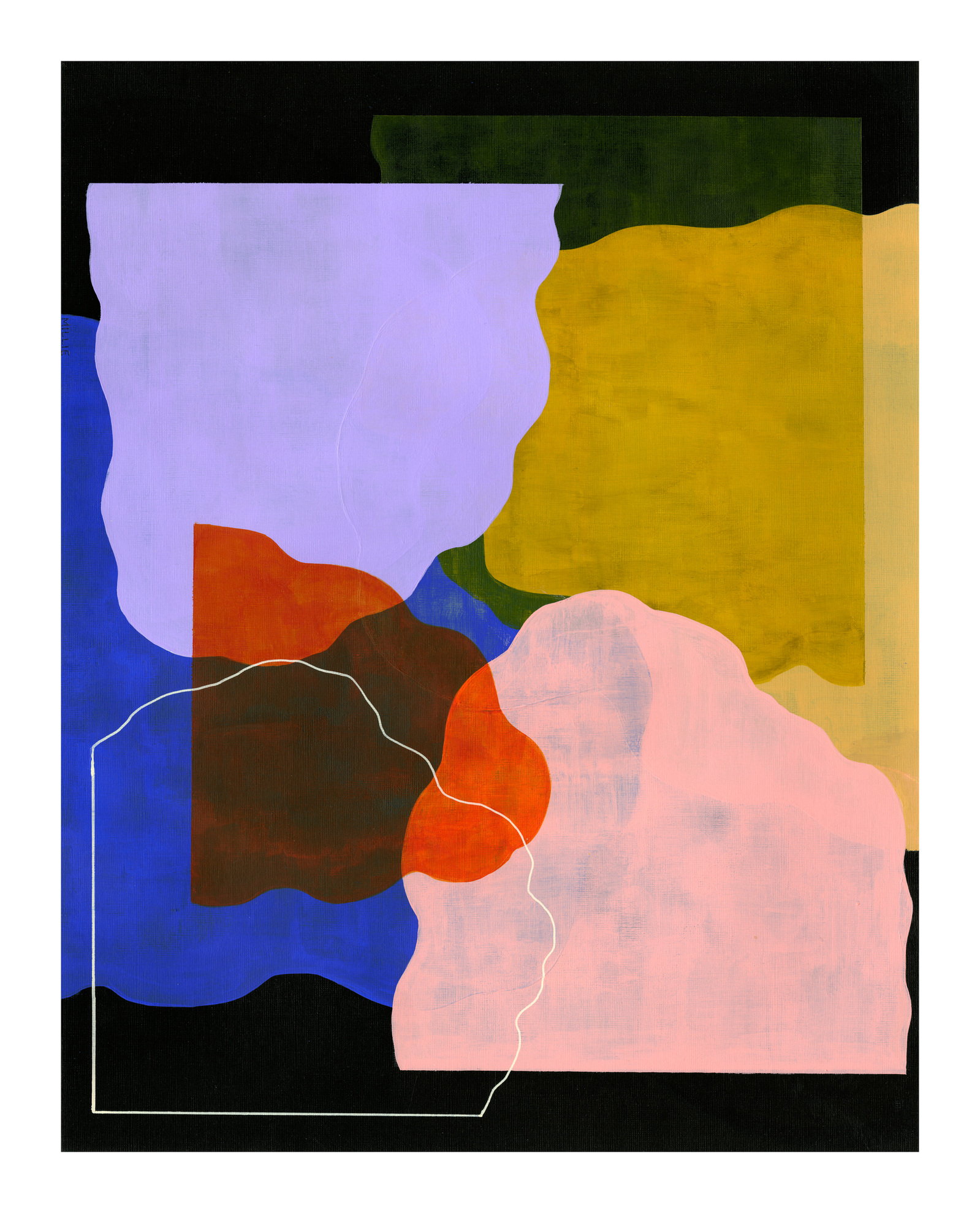 Abstract acrylic Painting by artist Millie Toyin Olateju. 