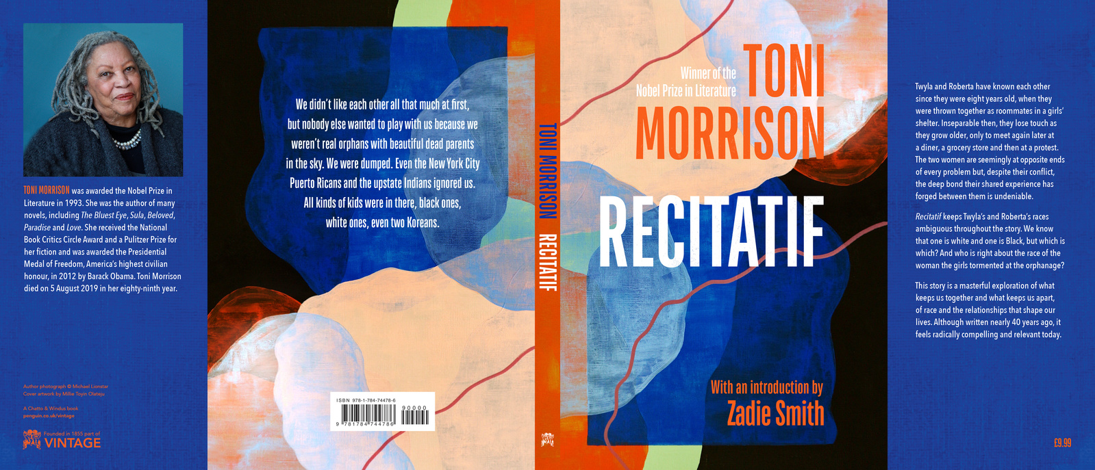 Book design by Millie Toyin Olateju and Kris Potter for Recitatif cover by Toni Morrison 