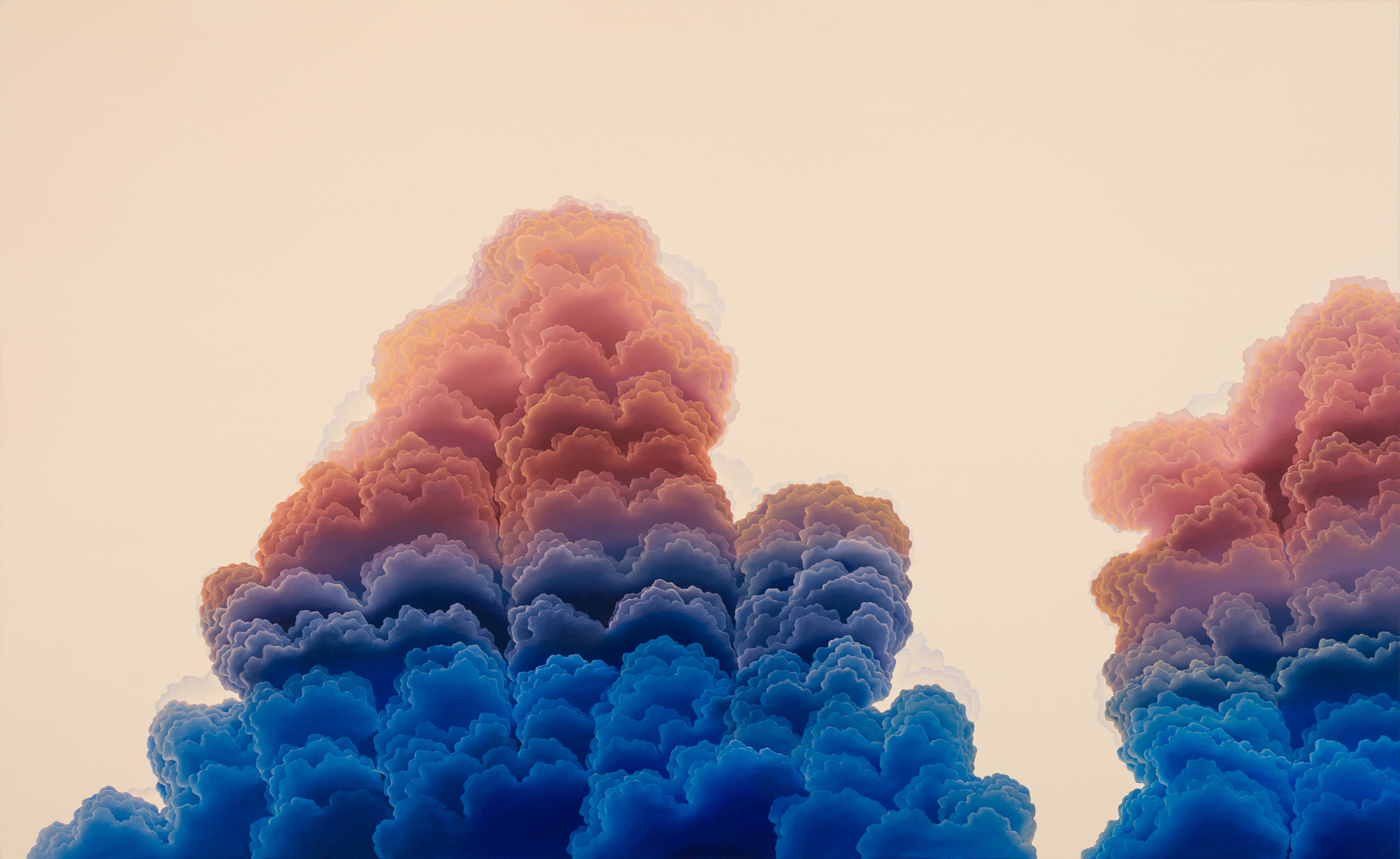 Duststorm Rainbow. Oil on canvas, 44 x 72