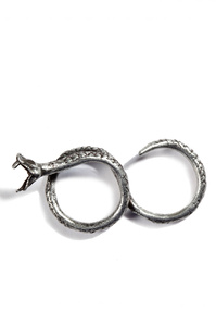 Double finger ring in the shape of a snake in antiqued silver on white for e-commerce website
©Leslie Rodriguez Photography
Product Photography 
Boise, Idaho