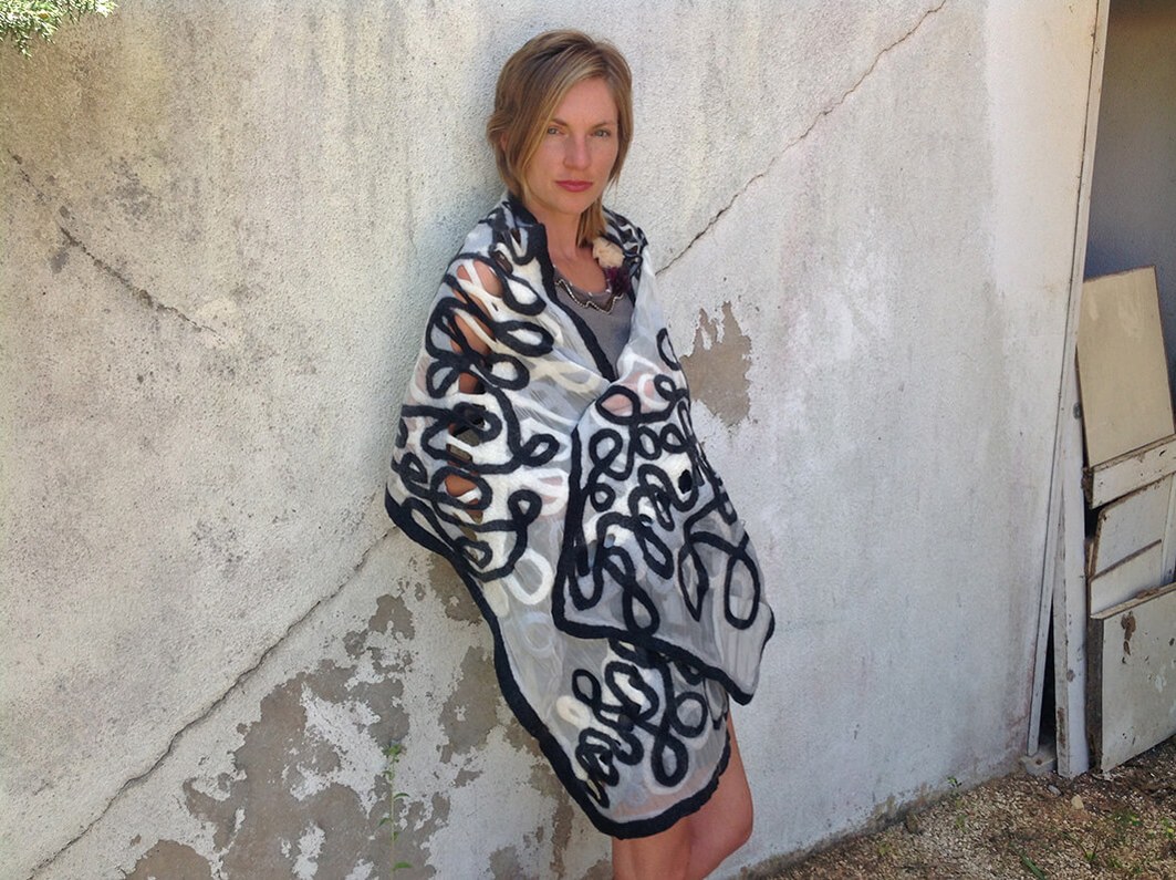 Scarf - Gaia Lina Wearable Felt Art