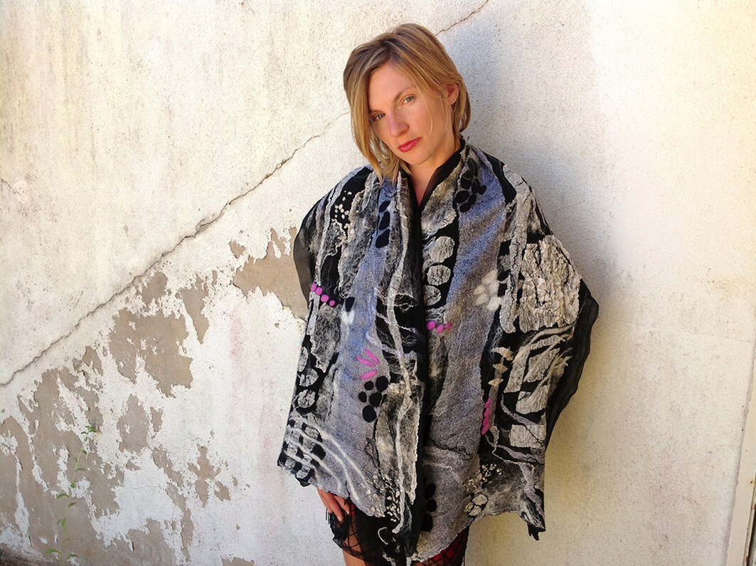 Scarf - Gaia Lina Wearable Felt Art