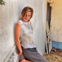 Waistcoat - Gaia Lina Wearable Felt Art