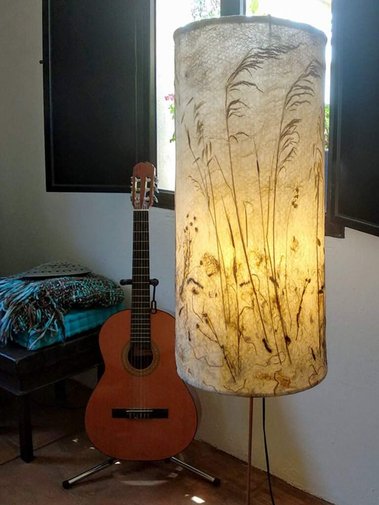 Felt Lamp light on- Gaia Lina's home living felt art