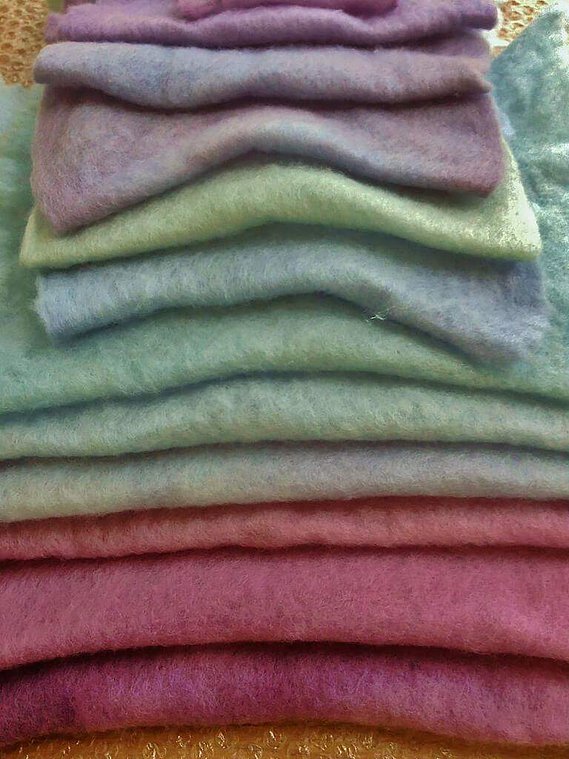 hand dyed fleece - Gaia Lina feel good felt design