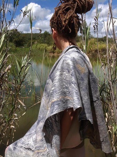 Scarf - Gaia Lina Wearable Felt Art