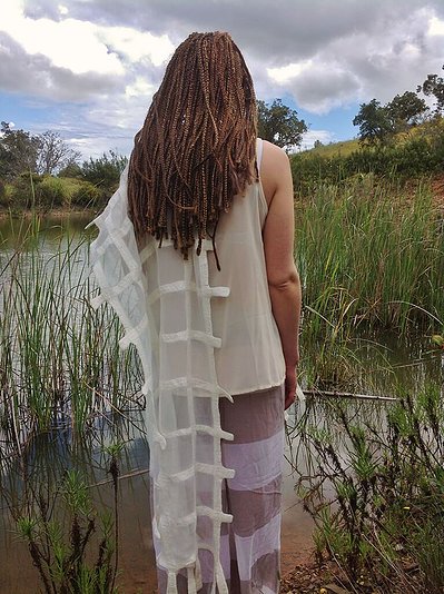 Scarf - Gaia Lina Wearable Felt Art