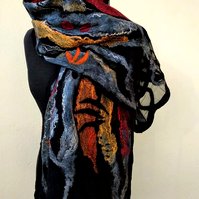 Sunset - Felt Scarf by Gaia Lina