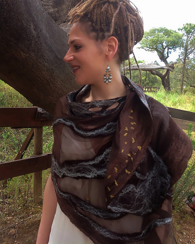Scarf - Gaia Lina Wearable Felt Art