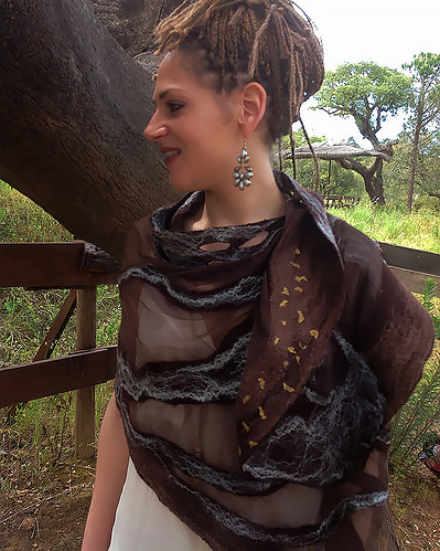 Scarf - Gaia Lina Wearable Felt Art